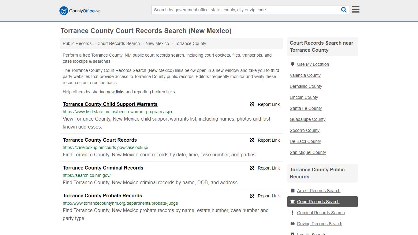 Court Records Search - Torrance County, NM (Adoptions, Criminal, Child ...